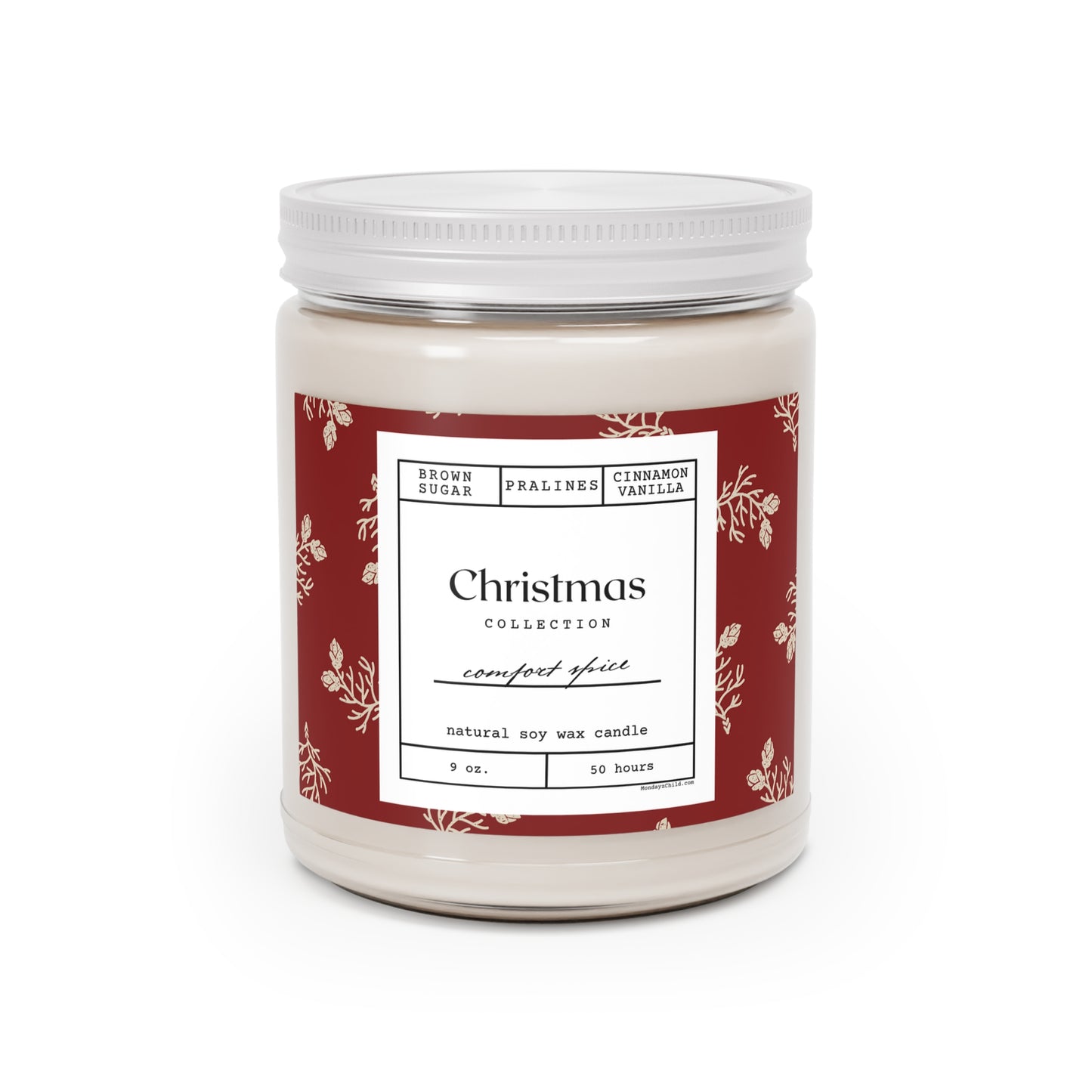 Christmas Comfort Spice Soy Candle with Lid — 9oz