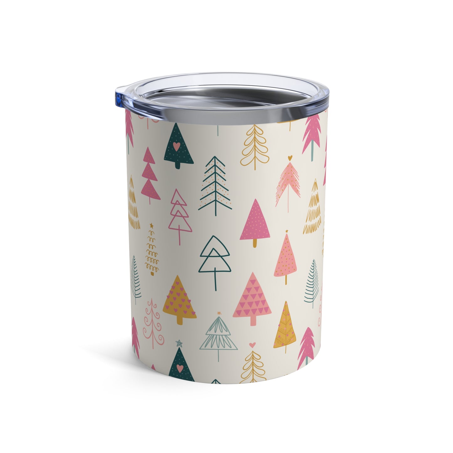 Rocks Tumbler, 10 oz - Whimsy Christmas Trees