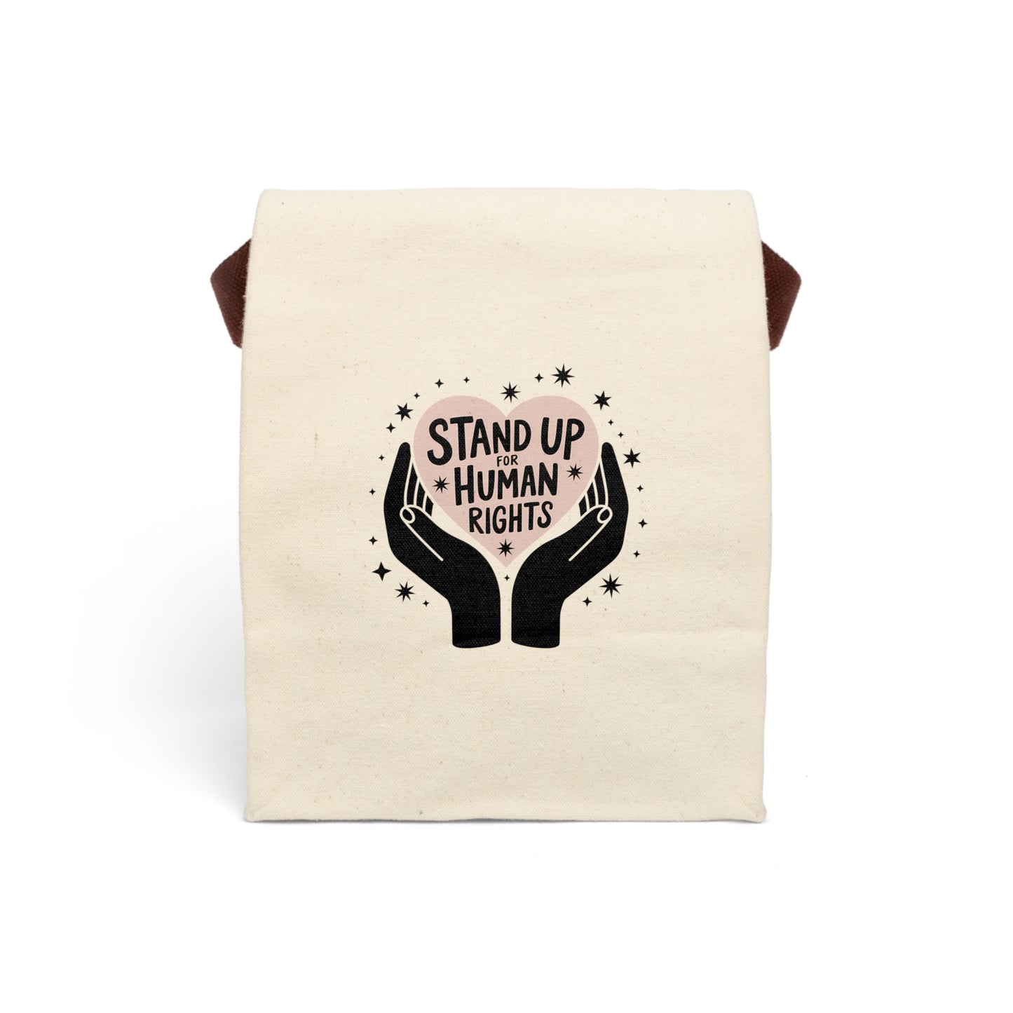Human Rights Canvas Lunch Bag