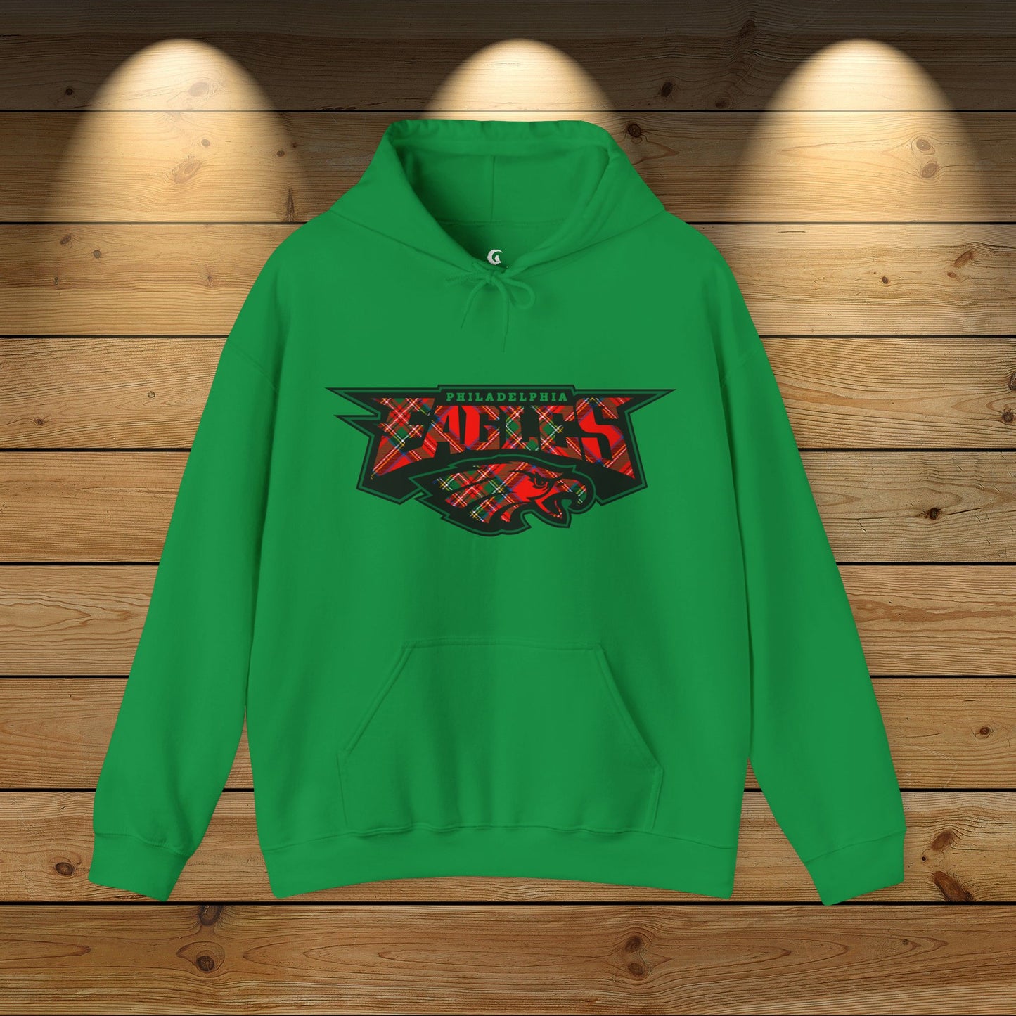 Eagles Christmas Tartan Unisex Hooded Sweatshirt