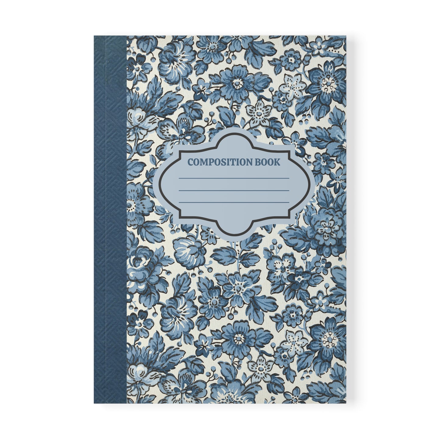 Blue Posies Softcover Notebook