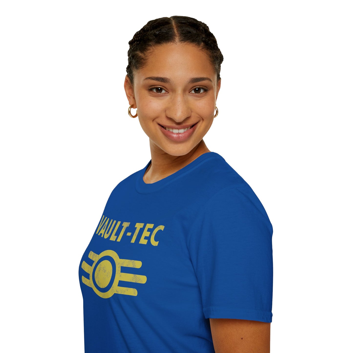 Fallout Distressed Vault-Tec logo Royal Blue Unisex T-Shirt