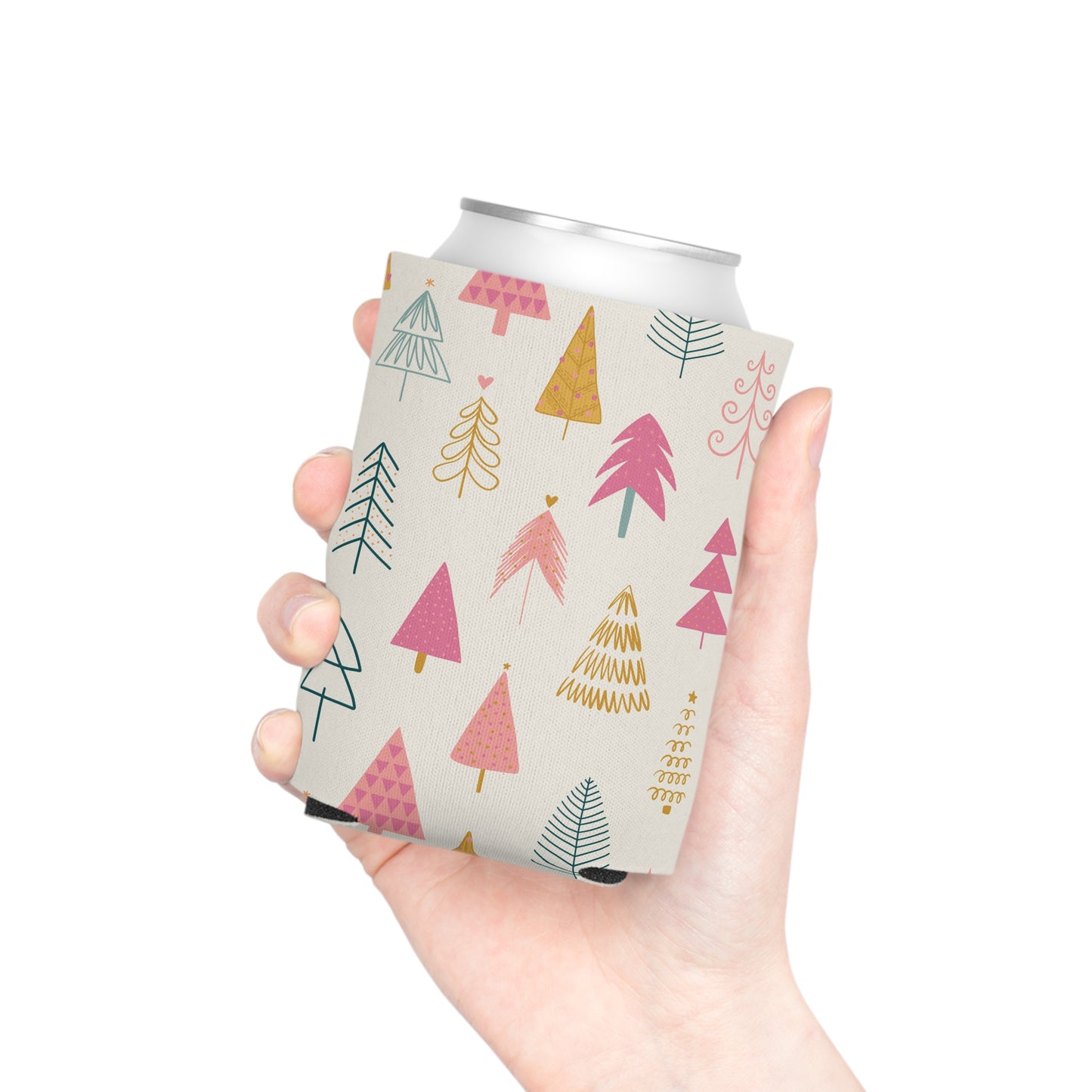 Can Cooler, Standard or Slim Size - Whimsy Christmas Tree