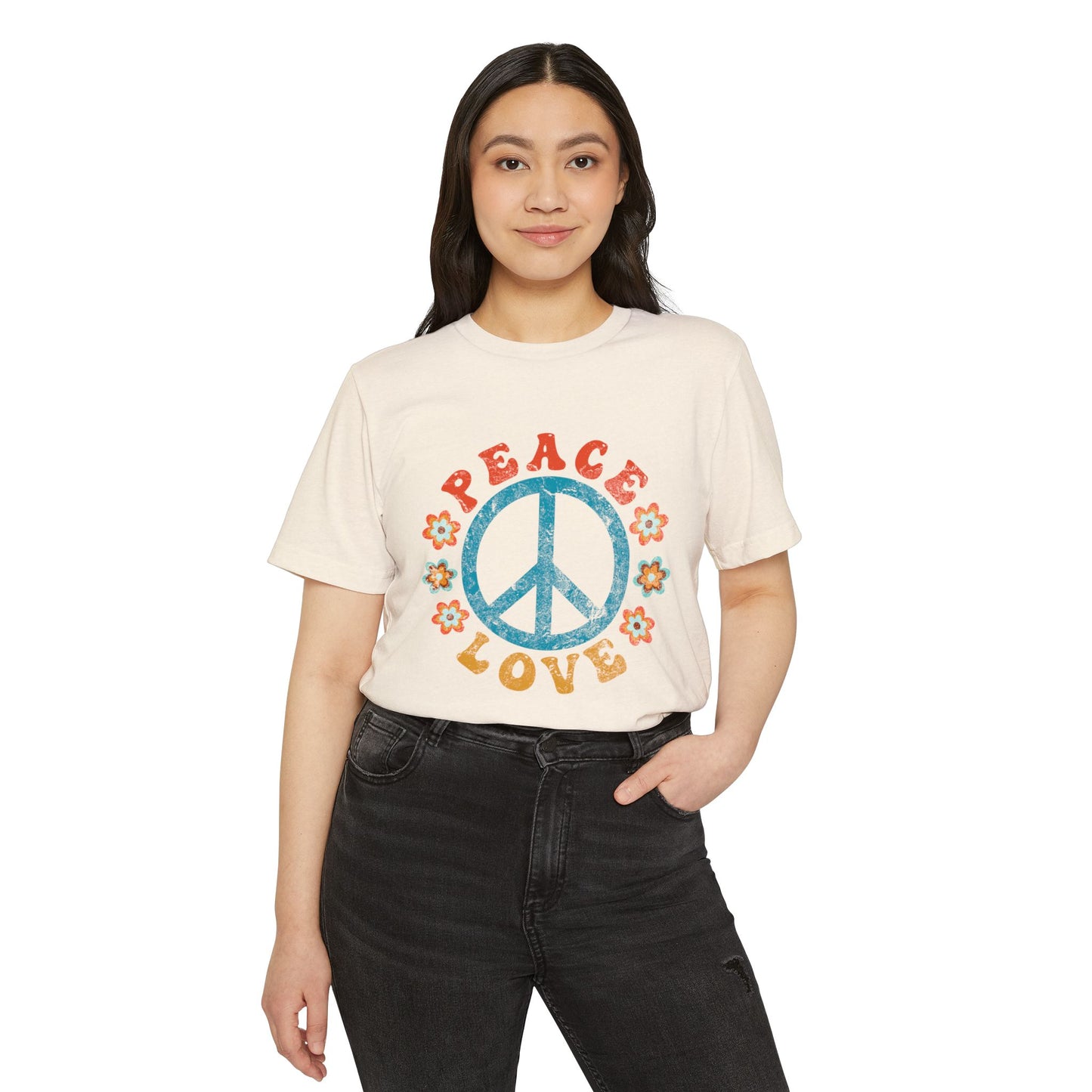 Eco-Friendly Unisex Tee - Peace & Love