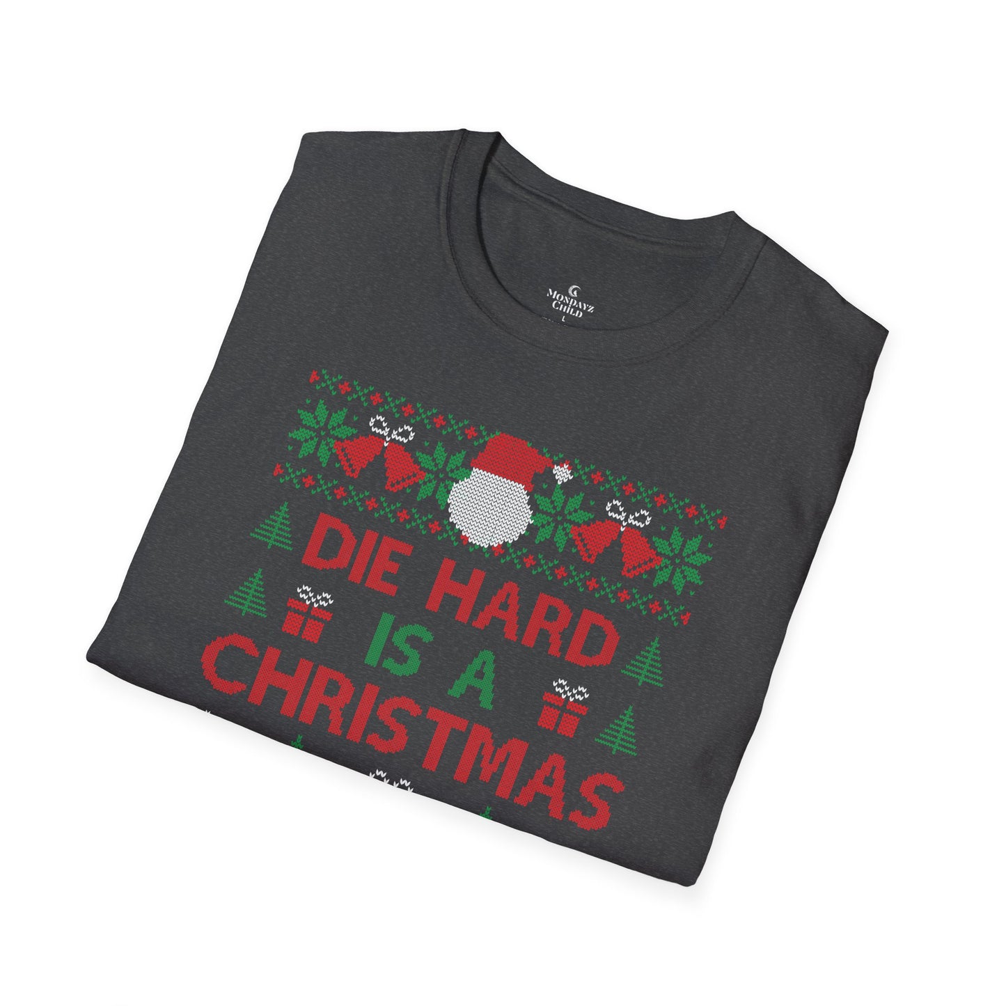 ‘Die Hard Is A Christmas Movie’ Funny Holiday Ugly Sweater Tee