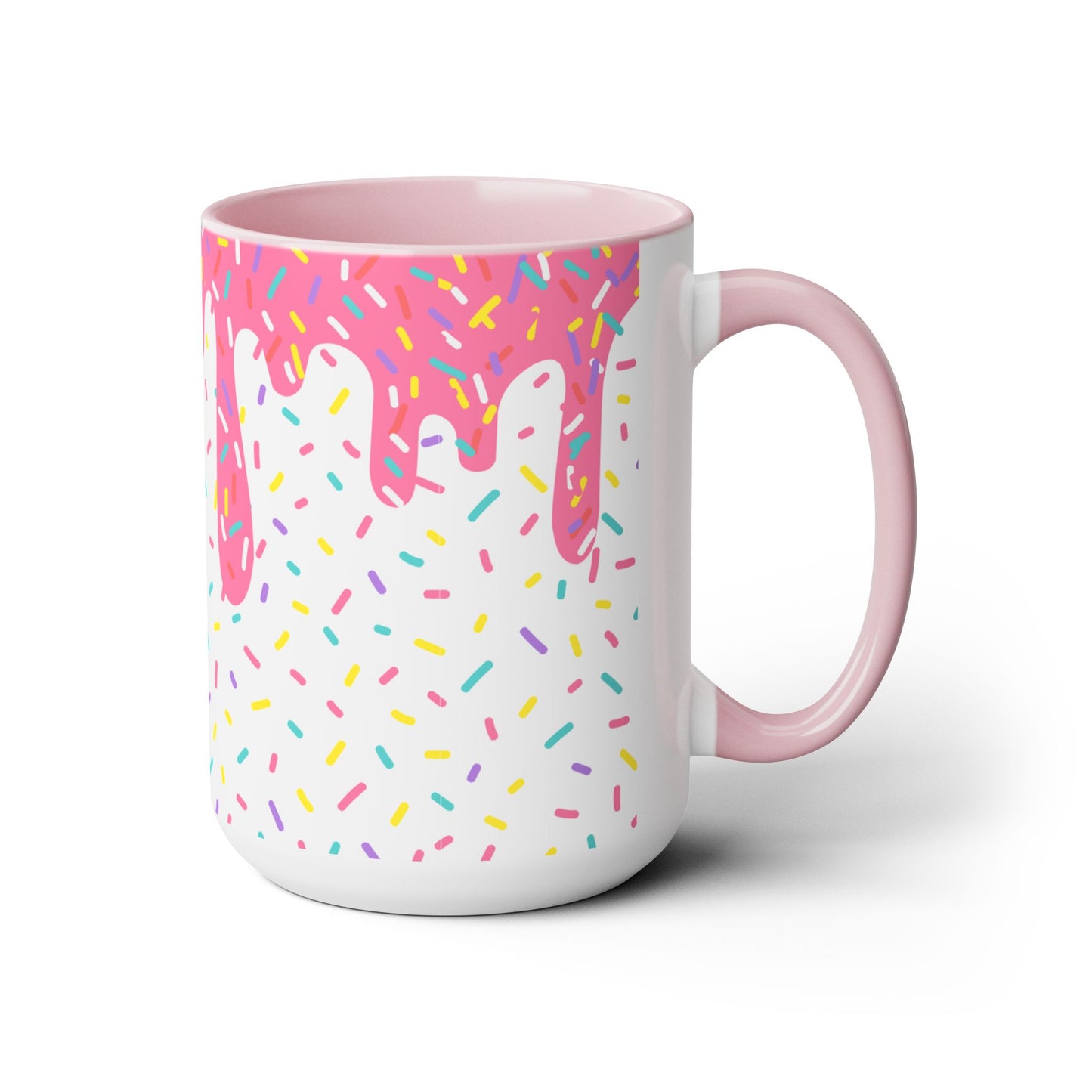 Rainbow Sprinkles Two-Tone Mug | Pink, Light Blue