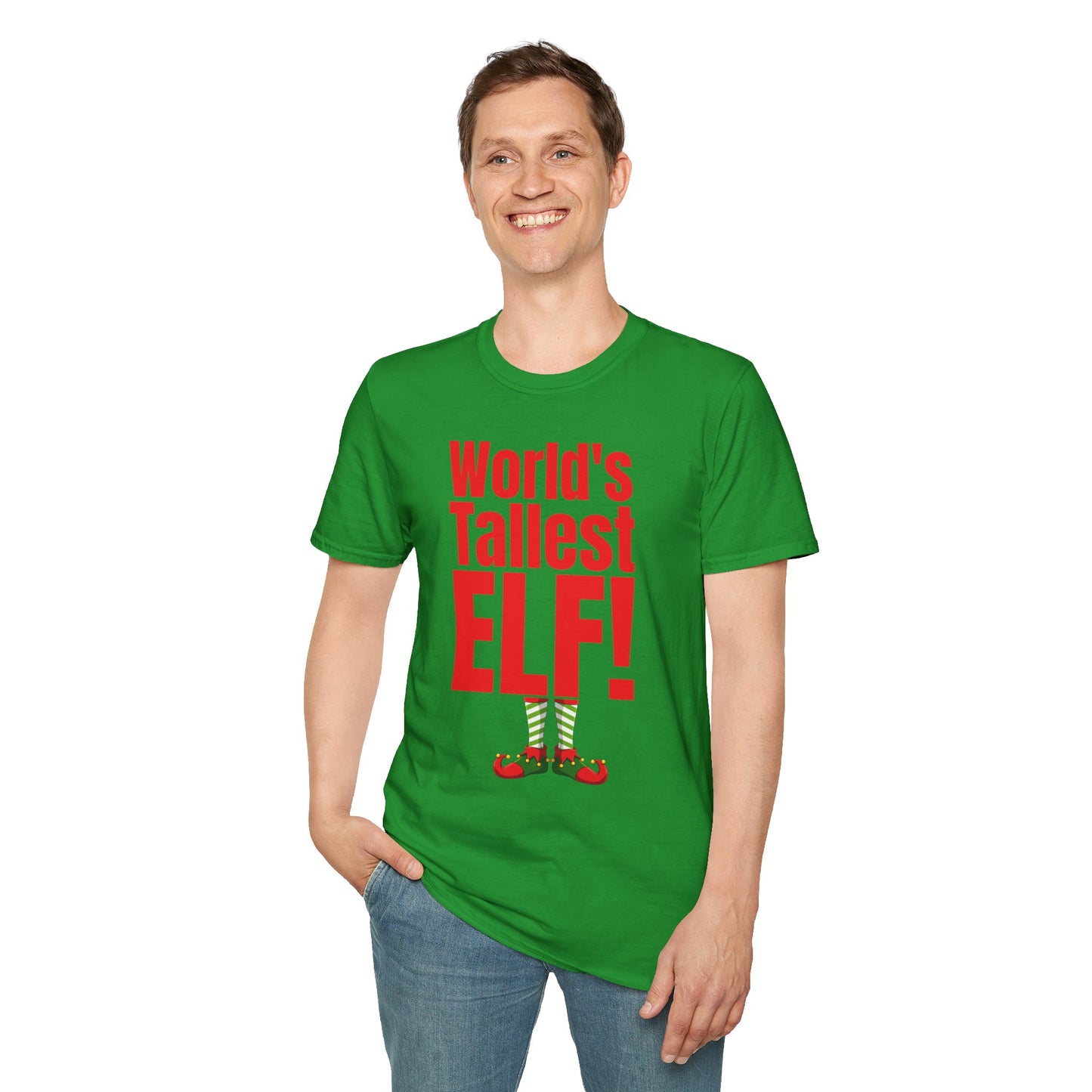 ‘World's Tallest Elf’ Funny Christmas Holiday Tee