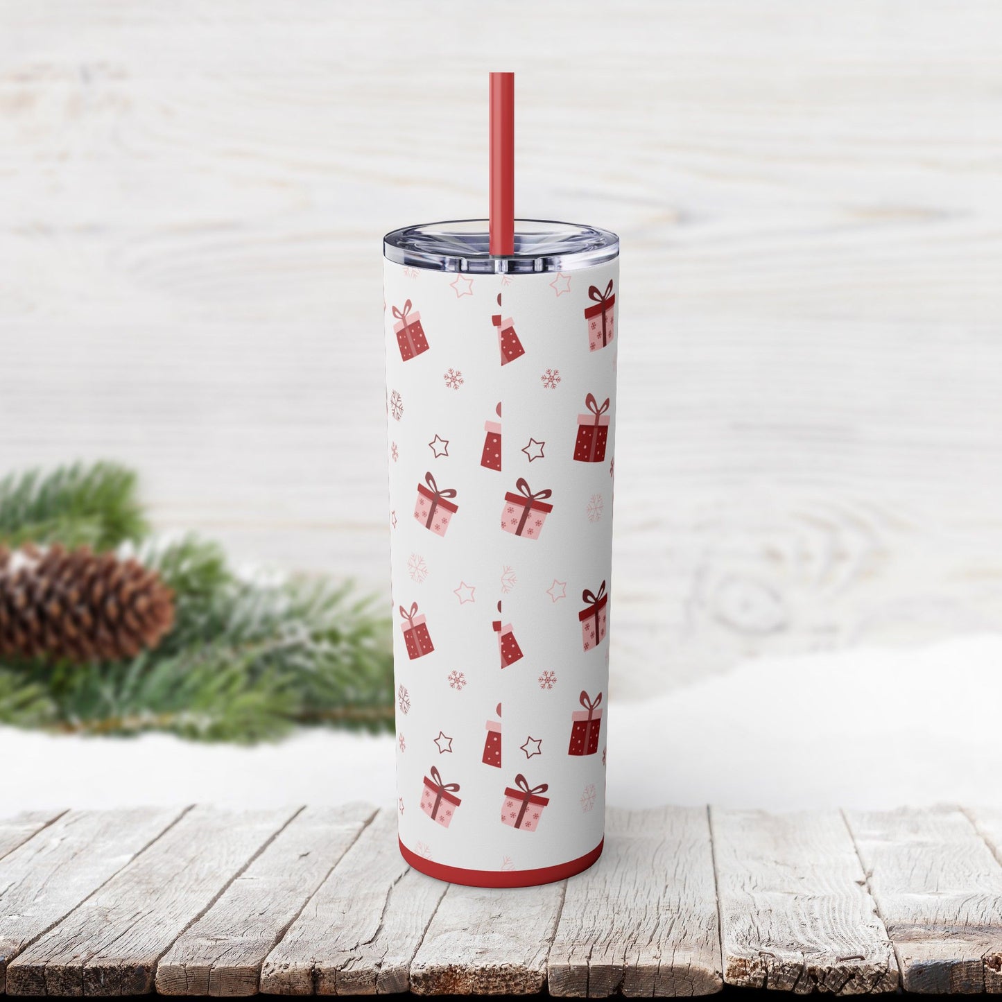 Skinny Tumbler with Straw, 20oz - Whimsy Presents