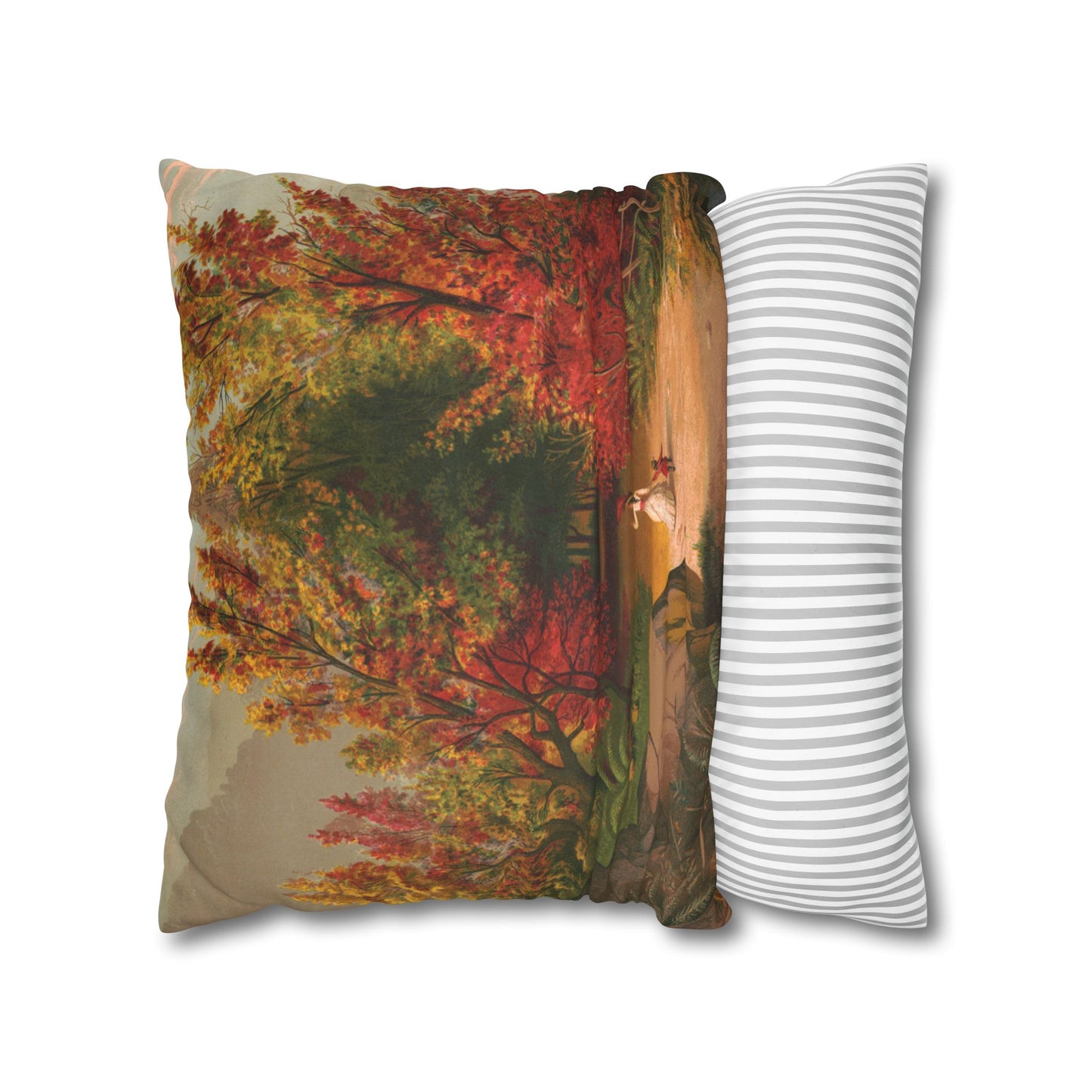 Autumn Days Faux Suede Square Pillowcase