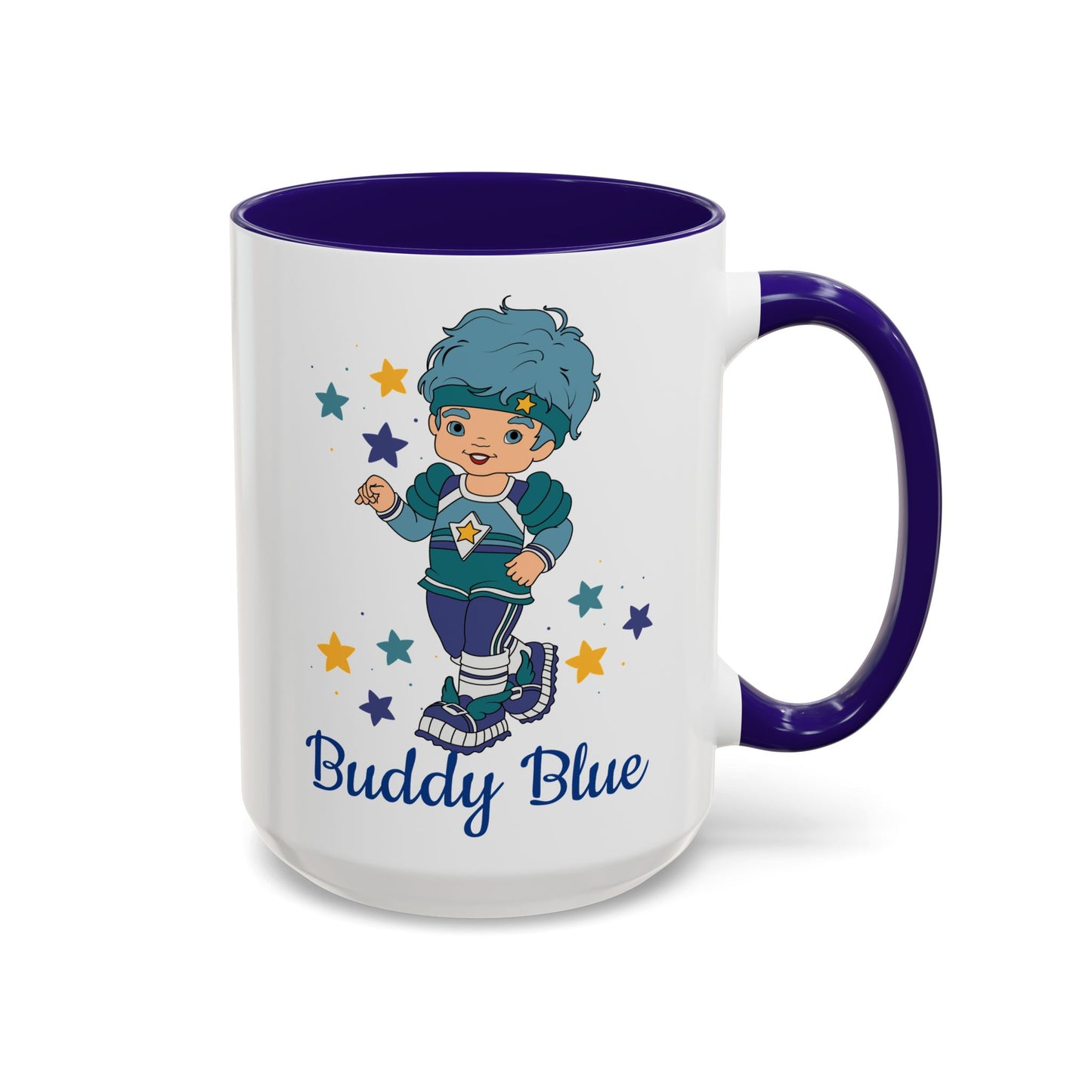 Rainbow Brite Color Kids Ceramic Mug - Buddy Blue, 11oz/15oz