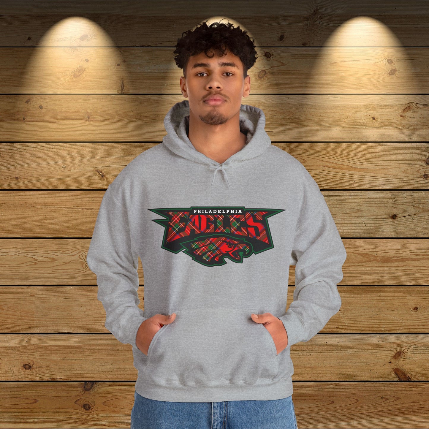 Eagles Christmas Tartan Unisex Hooded Sweatshirt