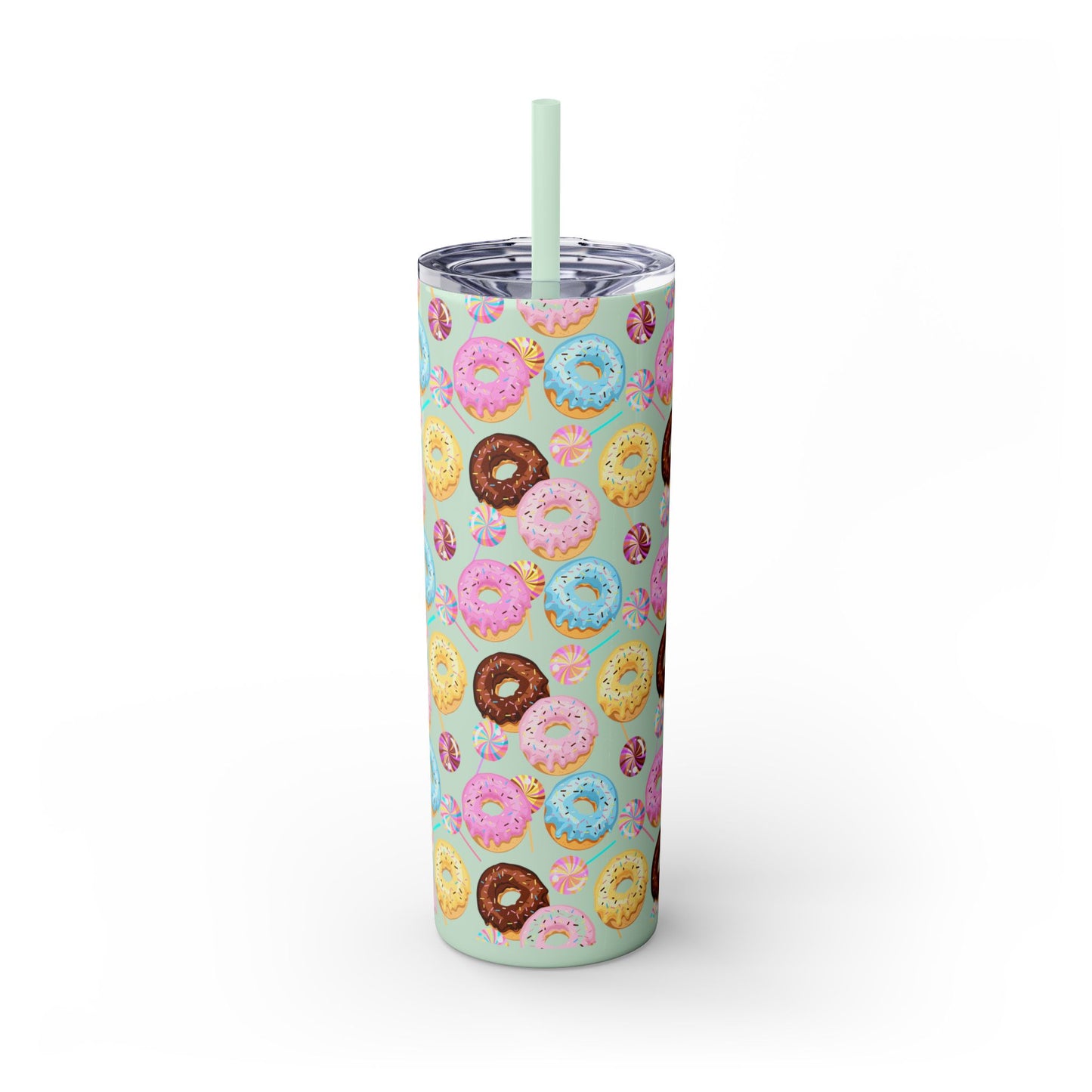 Sprinkled Donuts Skinny Tumbler | Multiple Colors