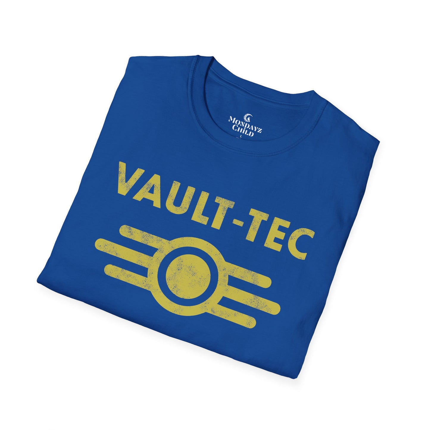 Fallout Distressed Vault-Tec logo Royal Blue Unisex T-Shirt