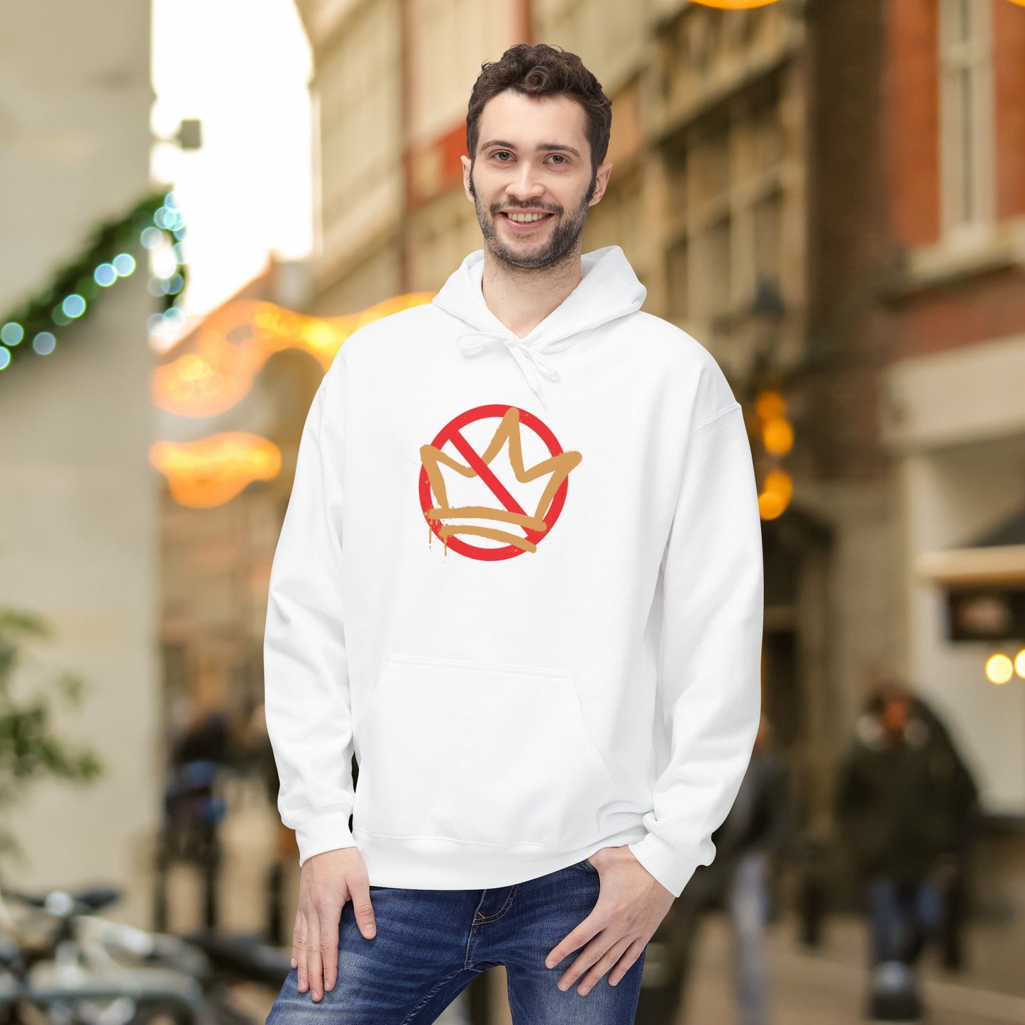 NO KINGS Political Protest Softstyle Hoodie