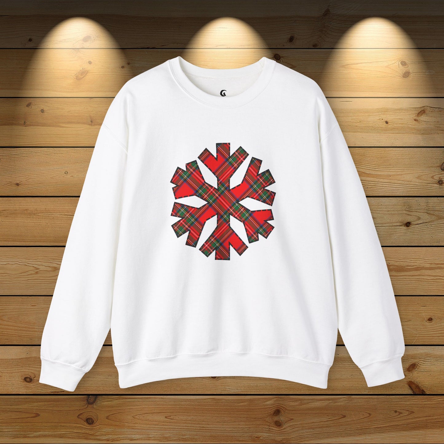 Red Tartan Snowflake Holiday Sweatshirt | up to Plus Size 5X