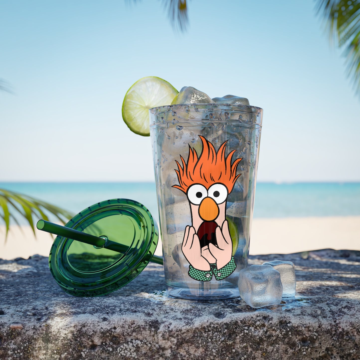 The Muppets 16oz Acrylic Tumbler with Straw — Beaker