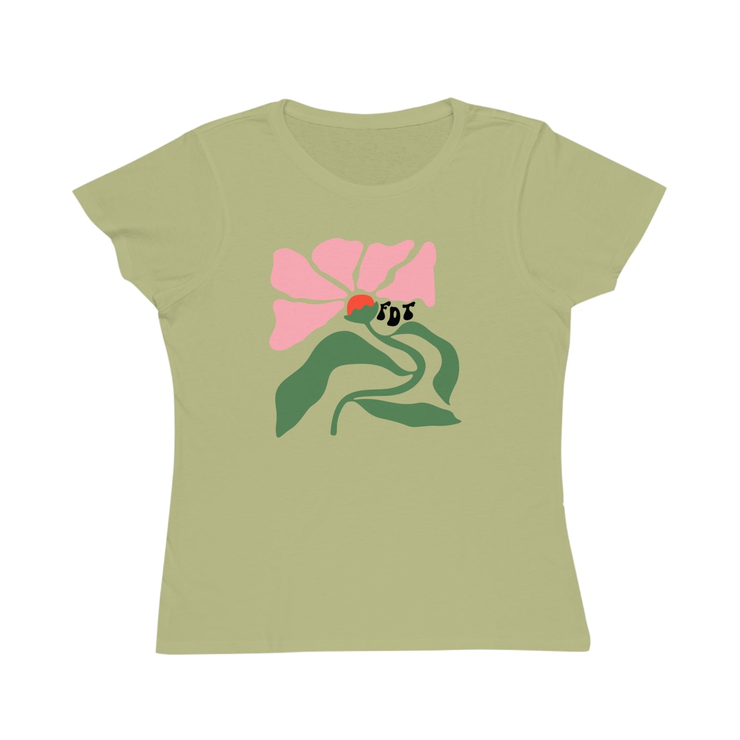 ‘FDT’ Anti-Trump Pink Floral Organic Women’s Tee