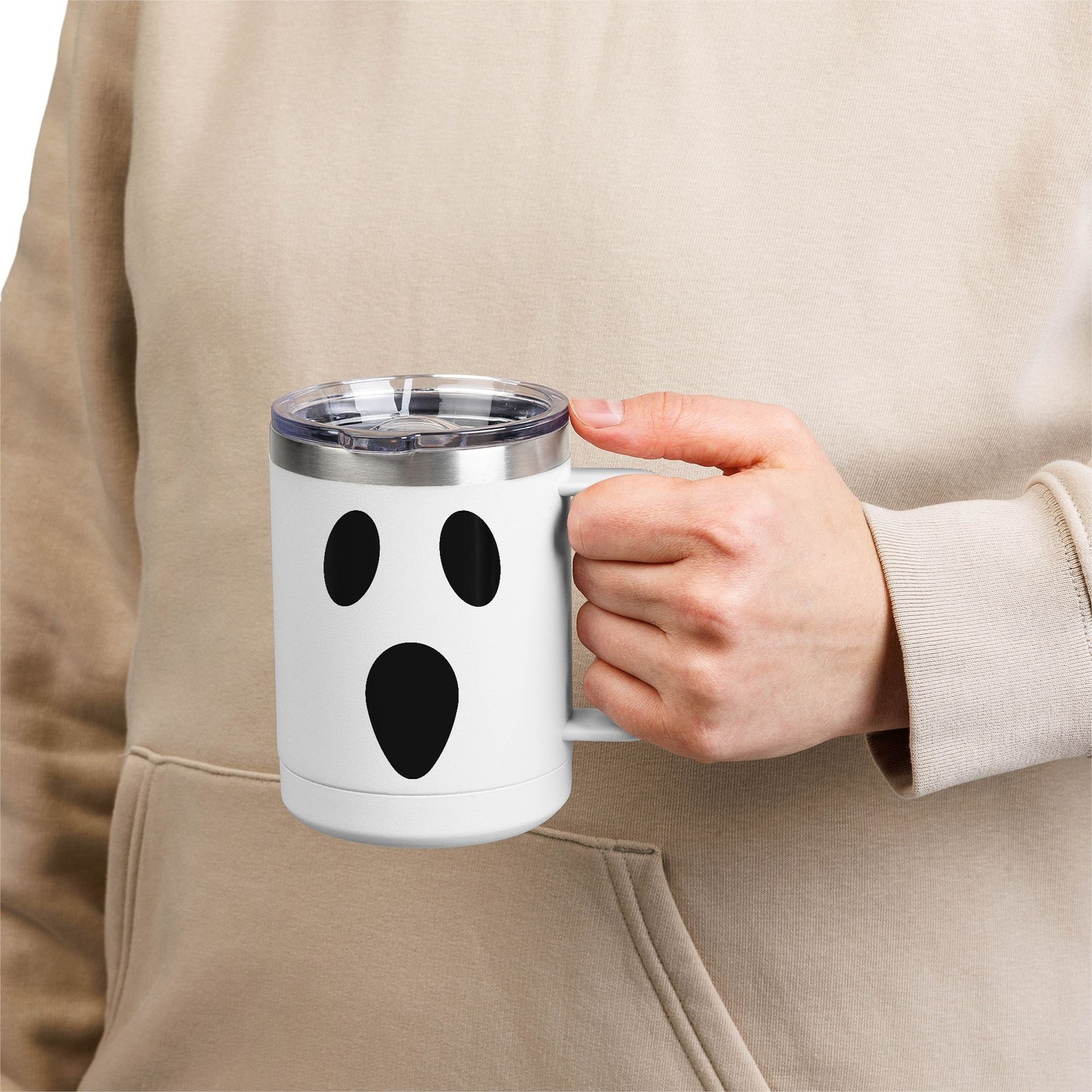 Coffee Mug Tumbler, 15oz - Silly Ghost
