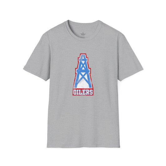 Houston Oilers Distressed Oil Derrick Unisex Tee