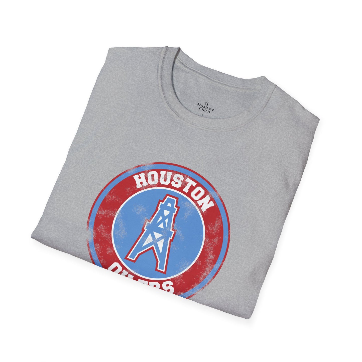 Houston Oilers Distressed Emblem Unisex Tee