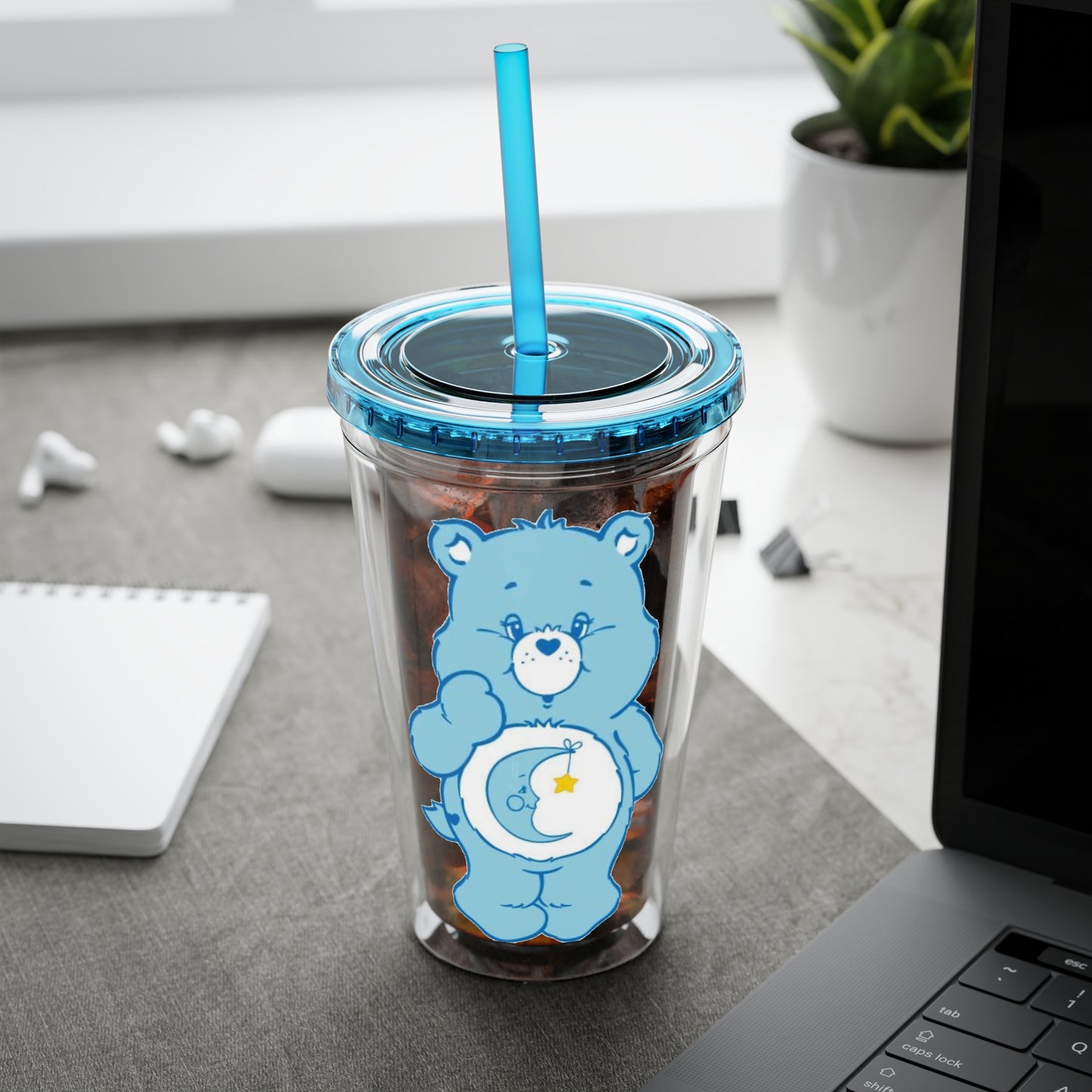 Care Bears 16oz Tumbler with Straw — Bedtime Bear