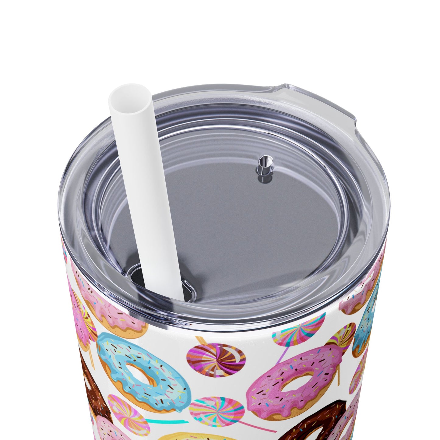 Sprinkled Donuts Skinny Tumbler | Multiple Colors