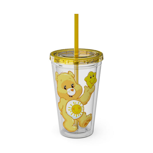 Care Bears 16oz Tumbler with Straw — Funshine Bear
