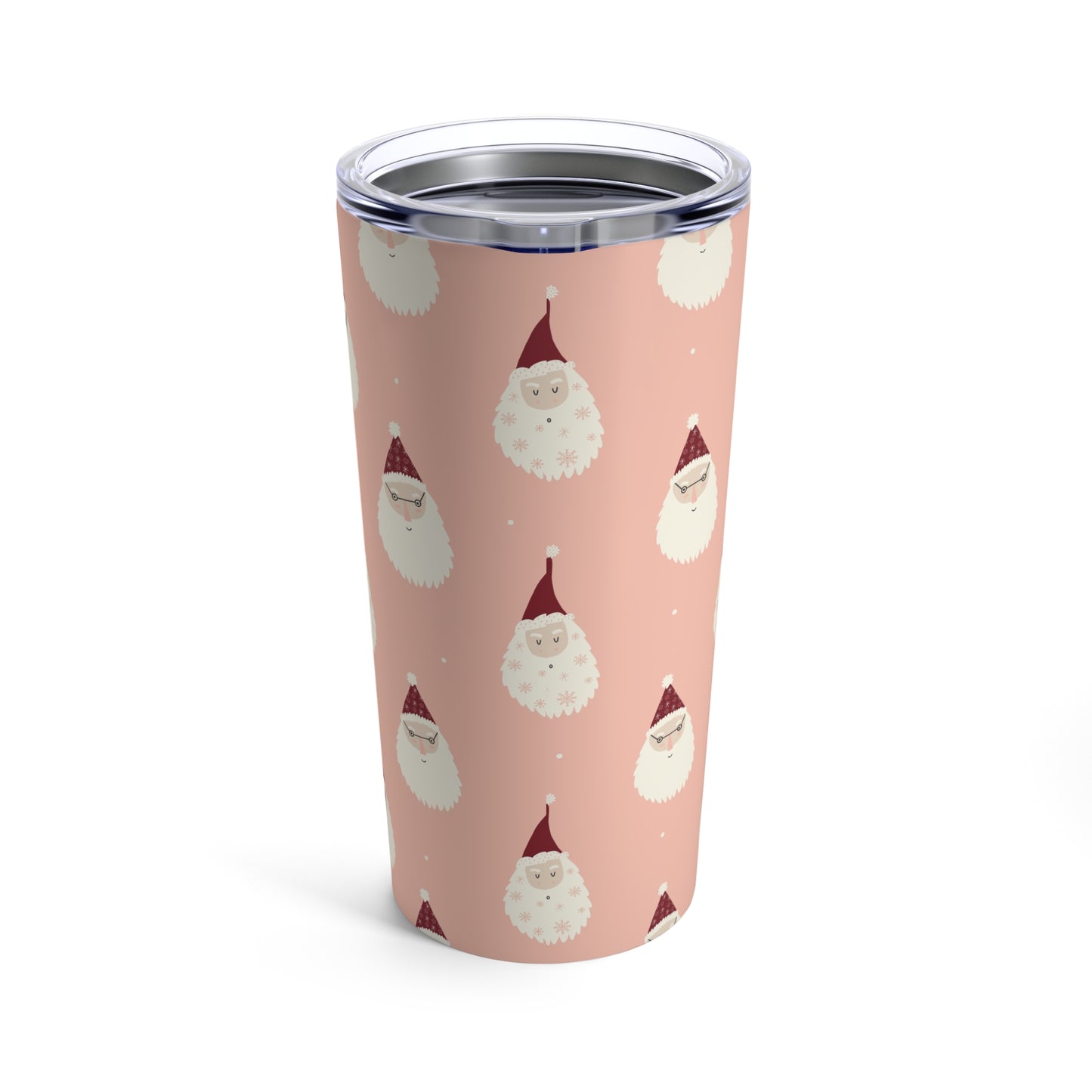 Holiday Tumbler 20oz, Pink Santa