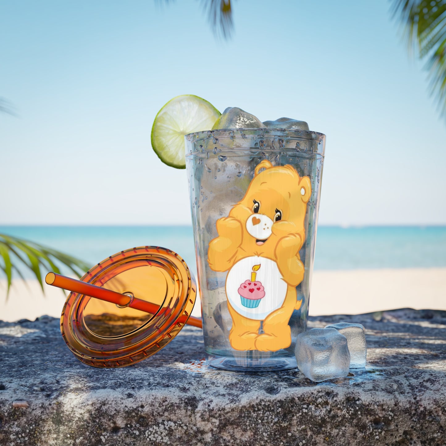 Care Bears 16oz Tumbler with Straw — Birthday Bear