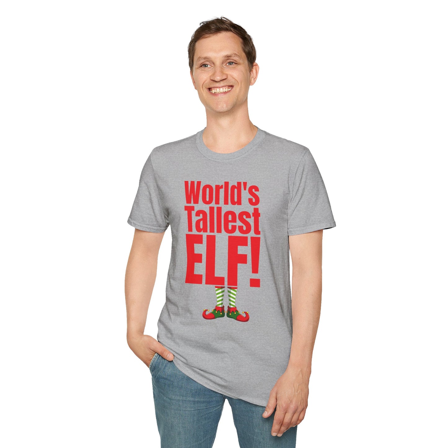 ‘World's Tallest Elf’ Funny Christmas Holiday Tee