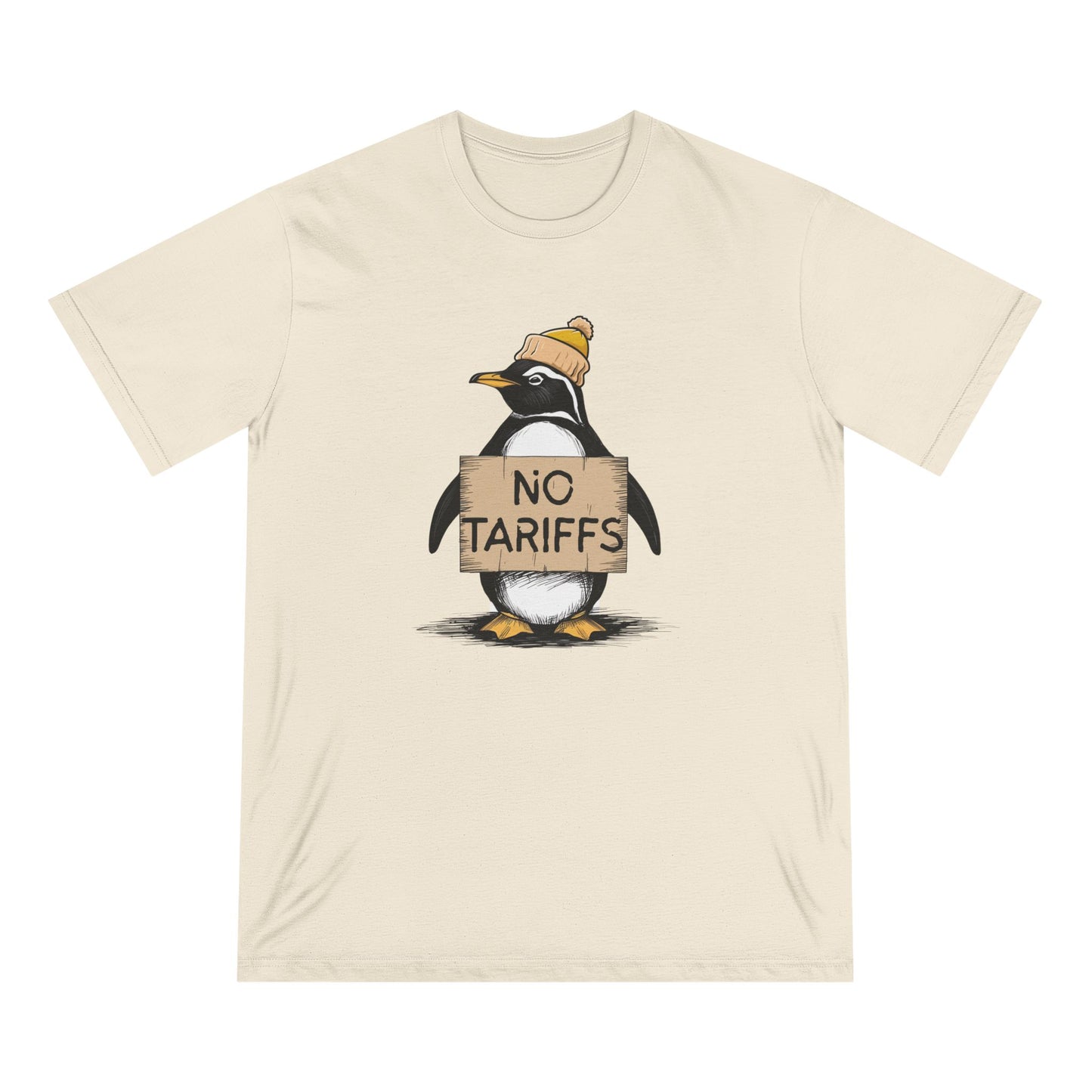 Organic Unisex Tee - ‘NO TARIFFS’ Penguin