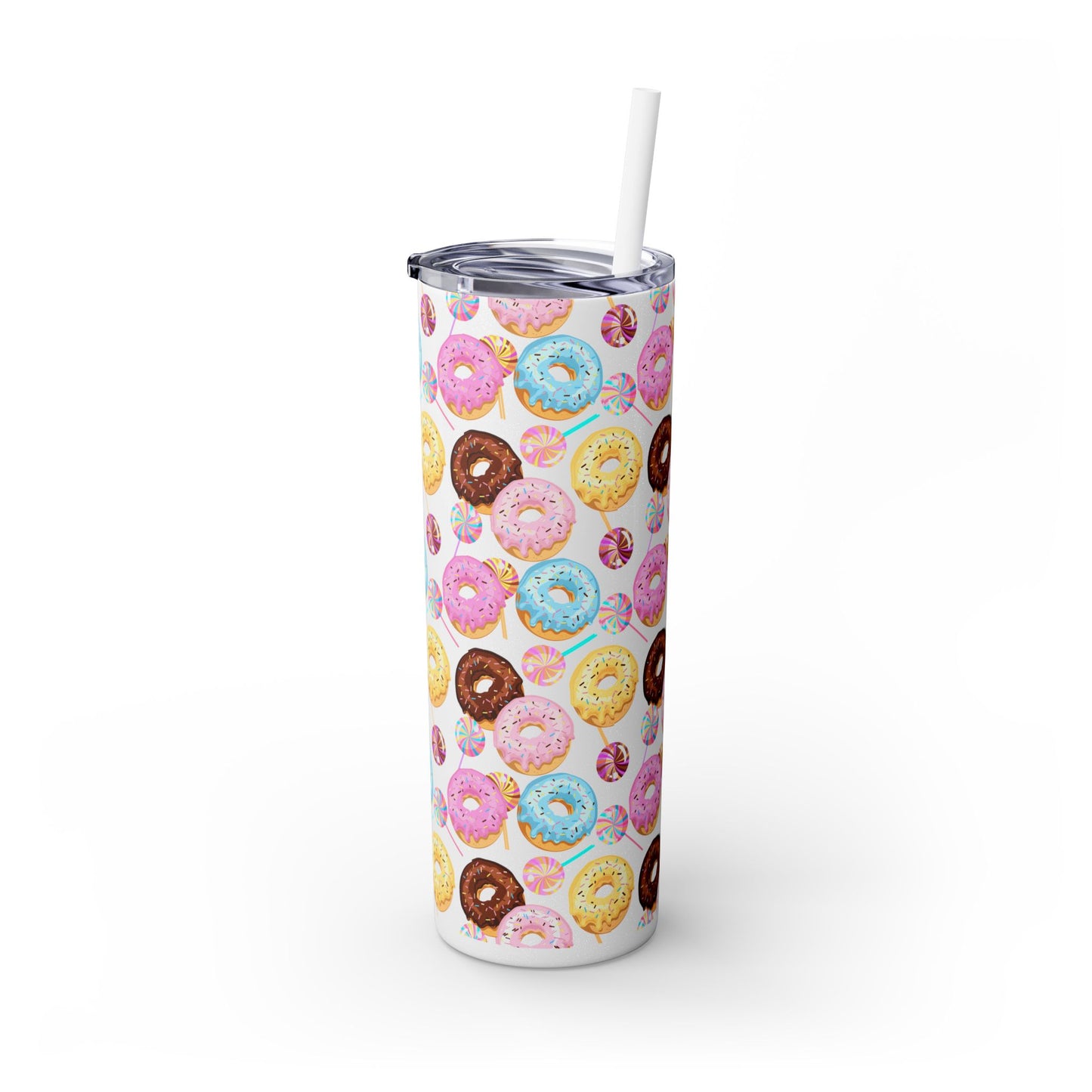 Sprinkled Donuts Skinny Tumbler | Multiple Colors