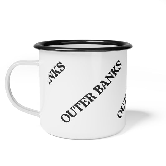 Retro Styled Outer Banks Enamel Camp Cup