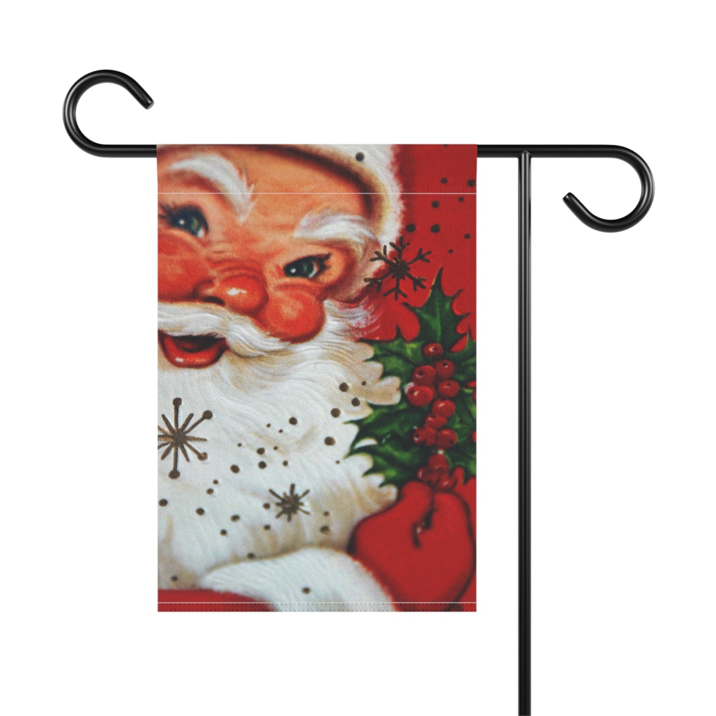 Fun Retro Santa Christmas Garden Flag or House Banner