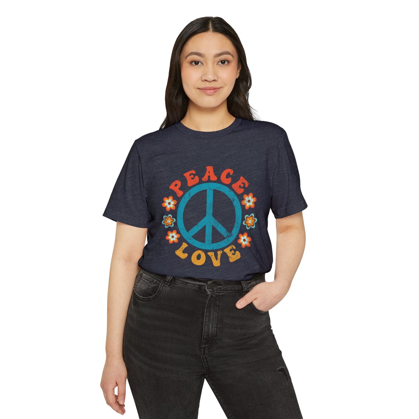 Eco-Friendly Unisex Tee - Peace & Love