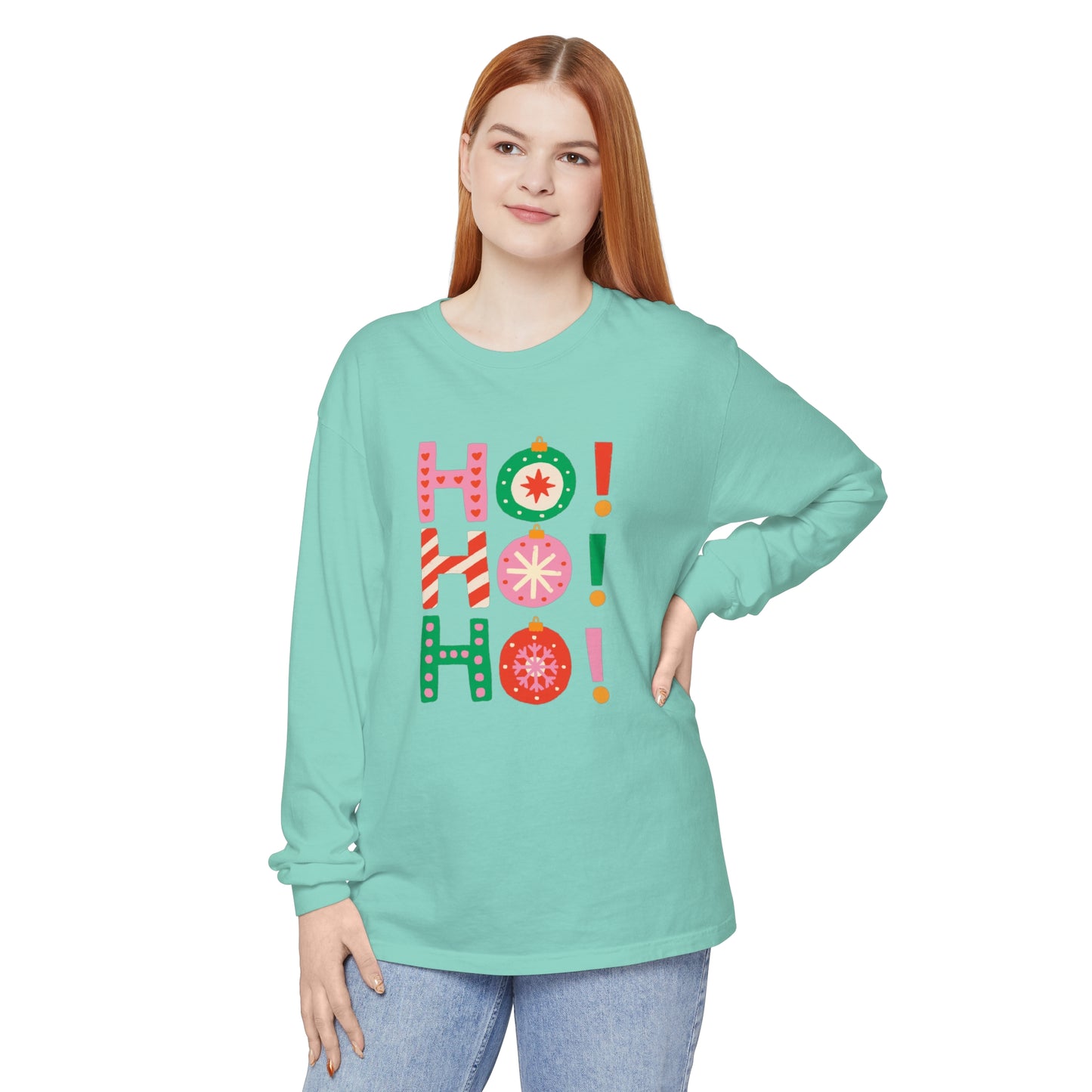 Candy Christmas “Ho! Ho! Ho!” Unisex Long Sleeve Tee