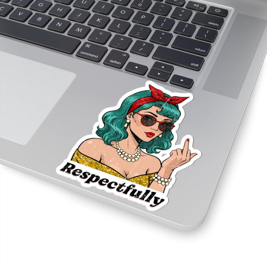 Bold Retro Sticker - “Respectfully”