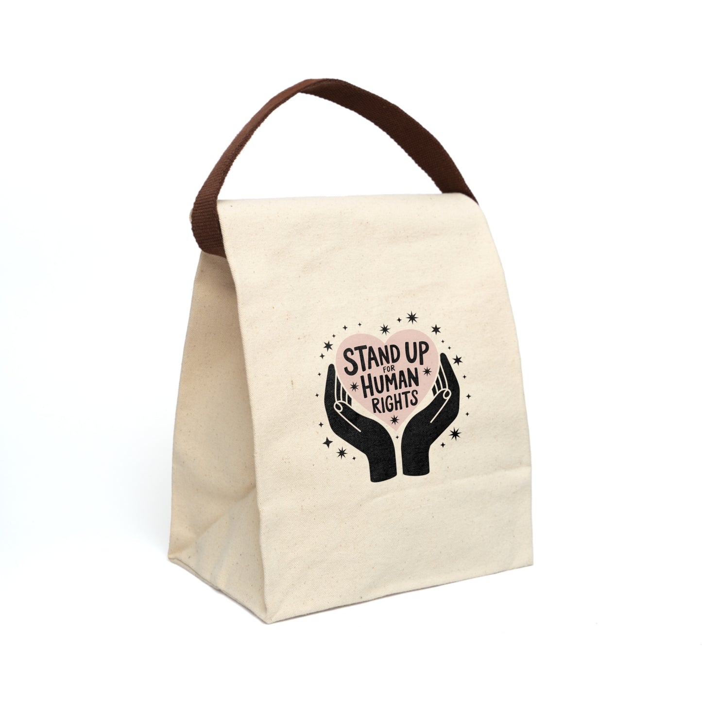 Human Rights Canvas Lunch Bag