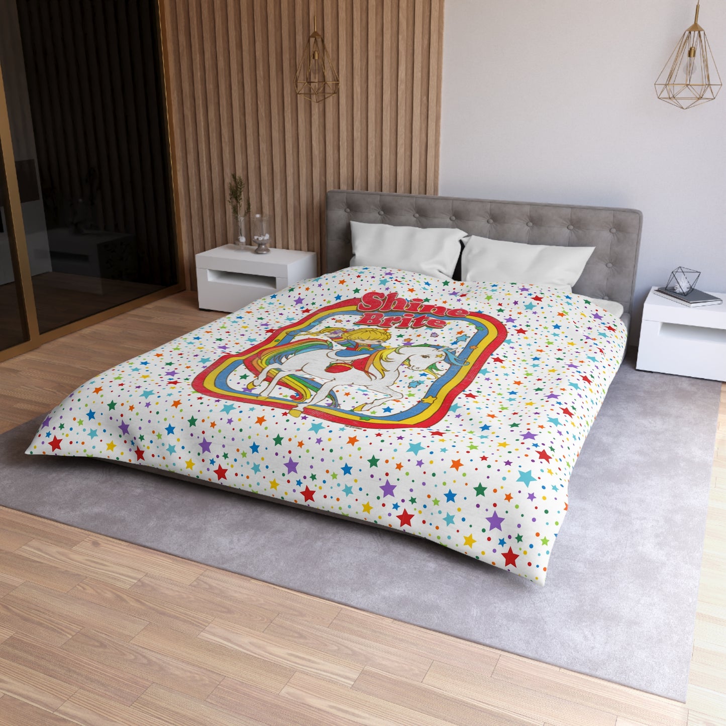 Rainbow Brite and Starlite Duvet Cover