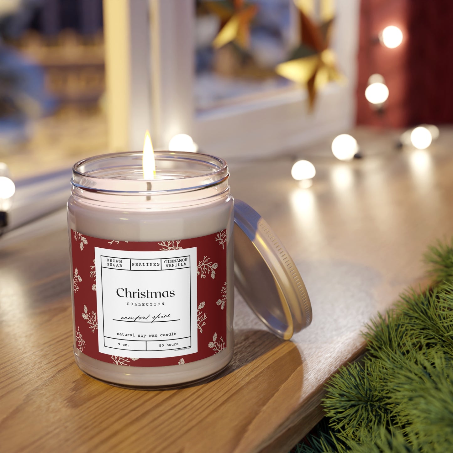 Christmas Comfort Spice Soy Candle with Lid — 9oz