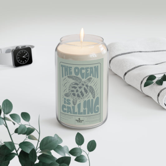 Ocean-Inspired Scented Candle - 'The Ocean is Calling'