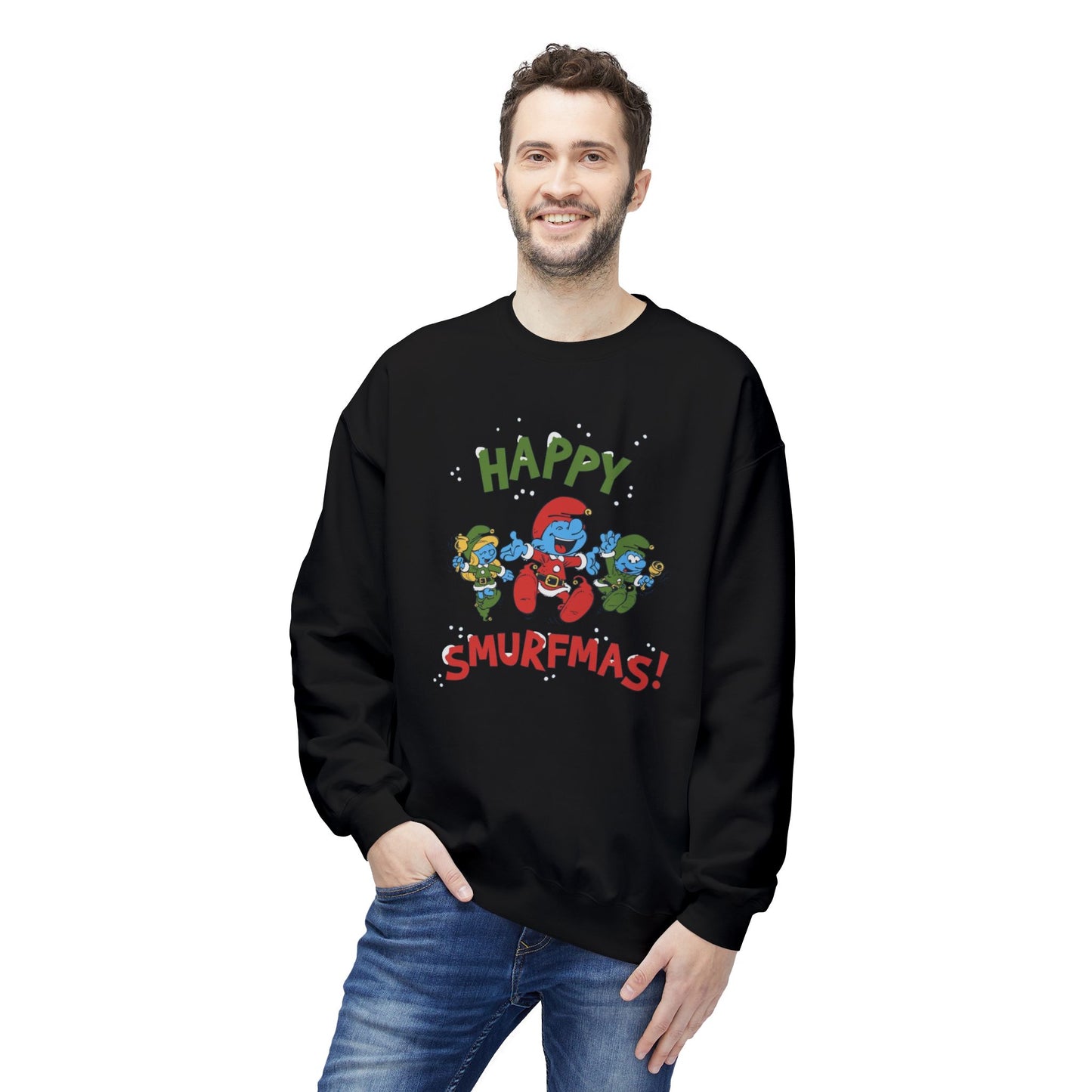 ‘Happy Smurfmas’ Festive Crewneck Sweatshirt