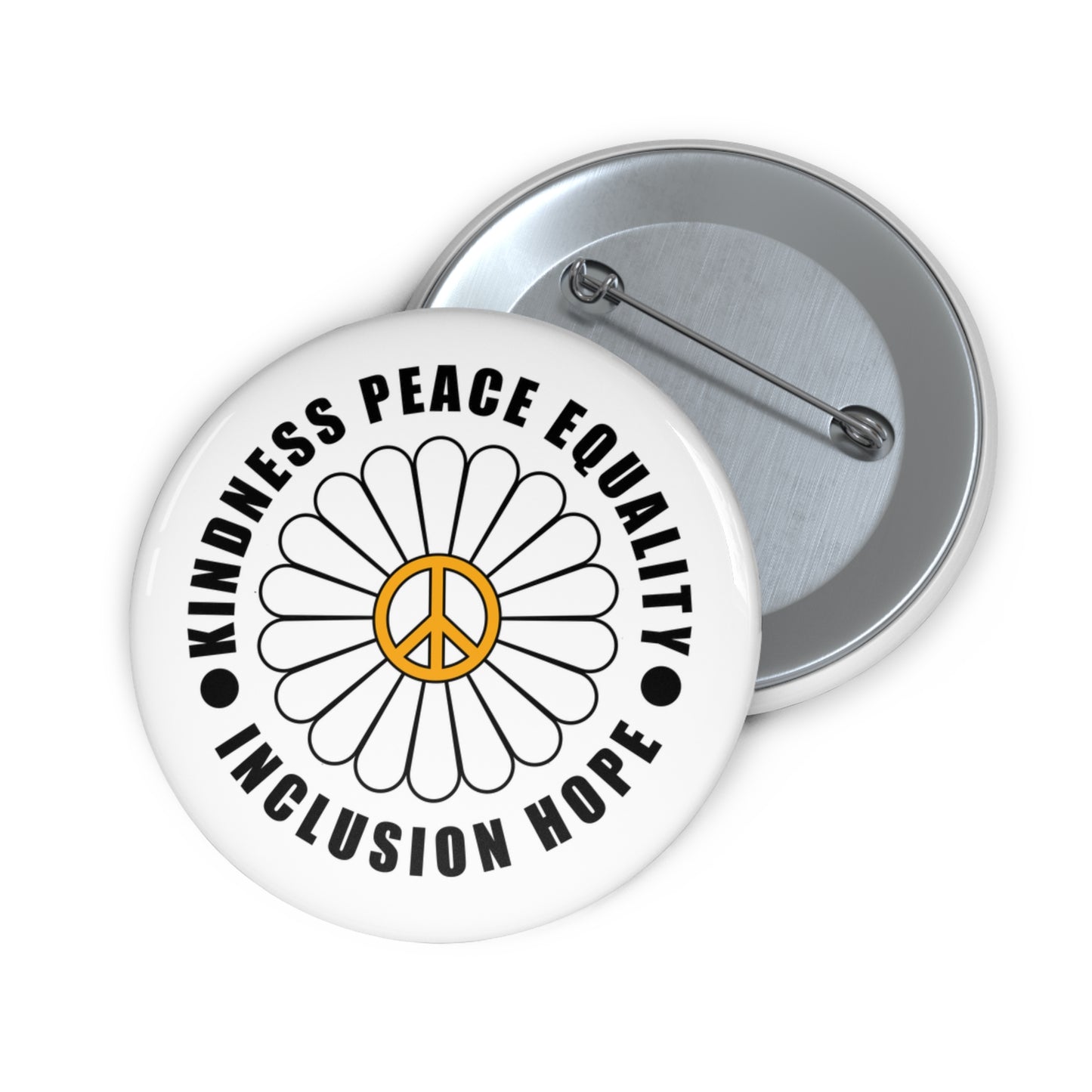 Statement Pins - KINDNESS & PEACE Statement Pin in white