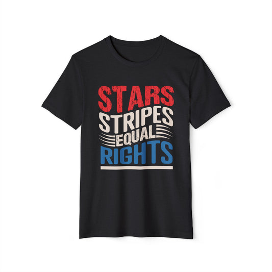 Stars-Stripes-Equal Rights Organic Unisex Tee