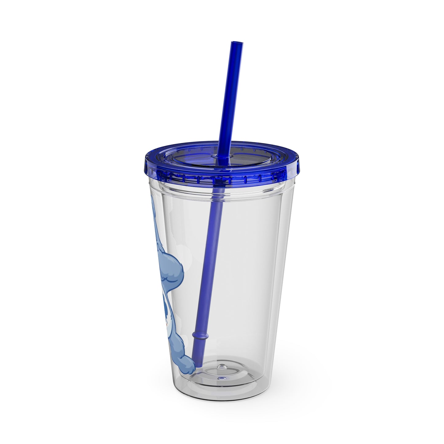 Care Bears 16oz Tumbler with Straw — Grumpy Bear