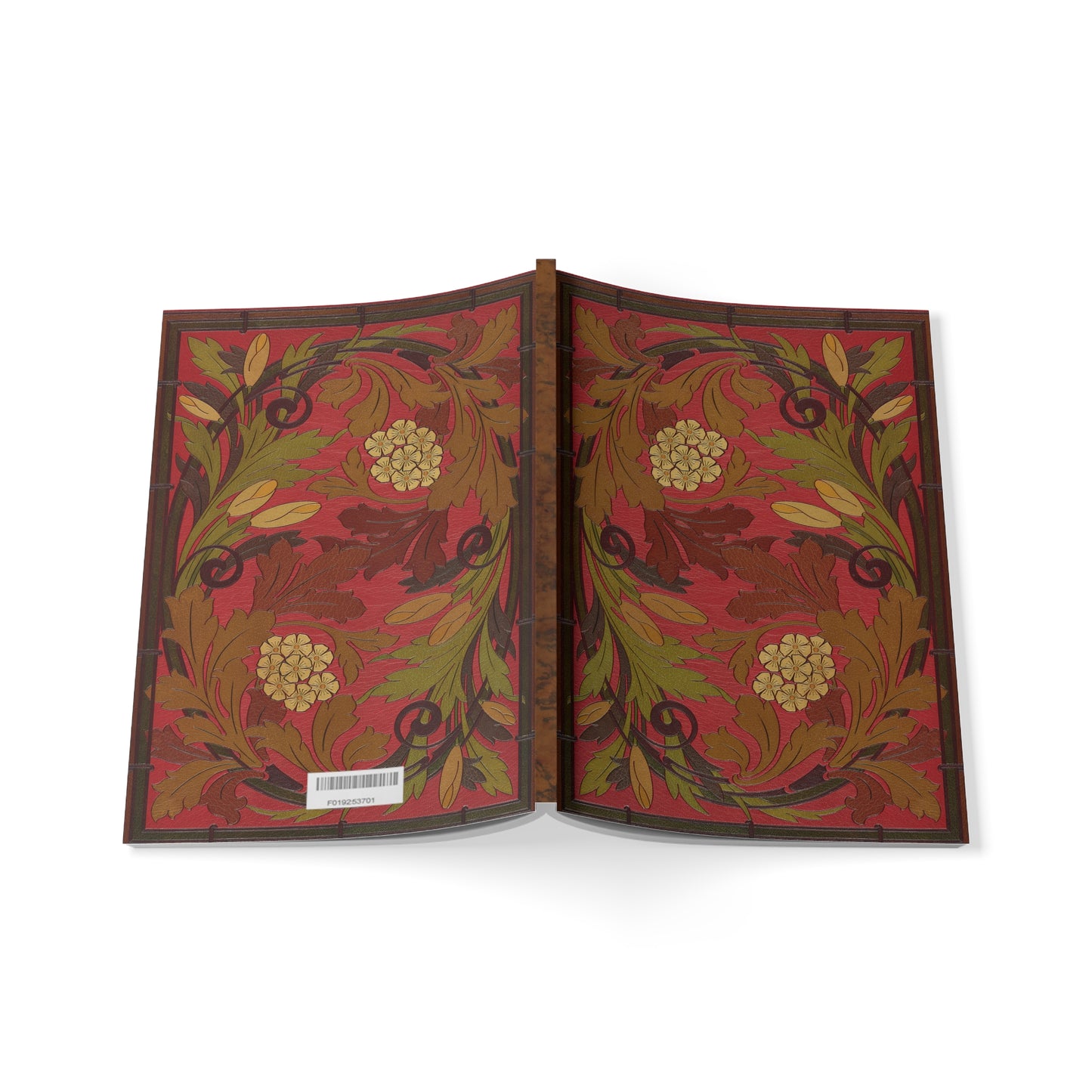 Red Floral Softcover Notebook