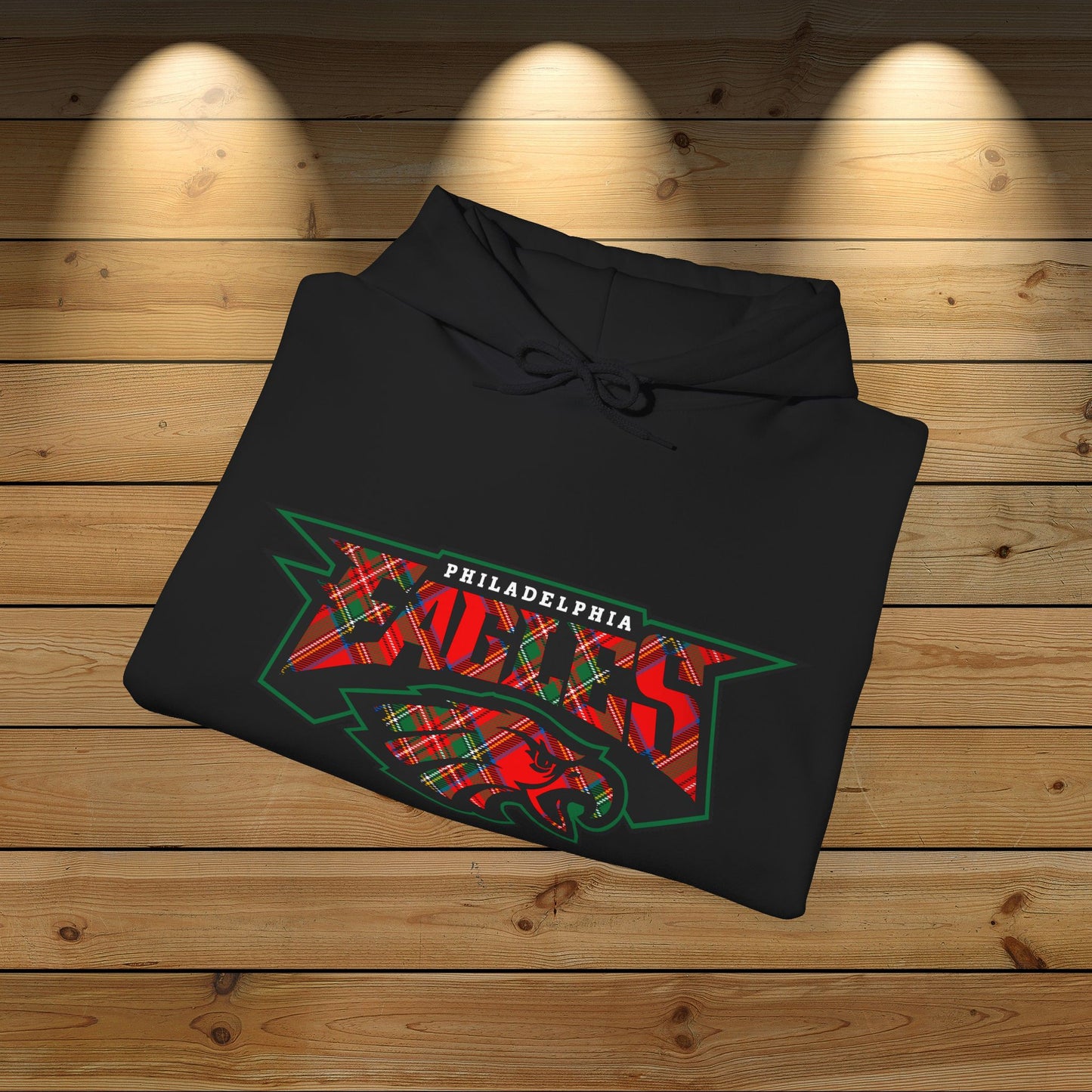 Eagles Christmas Tartan Unisex Hooded Sweatshirt