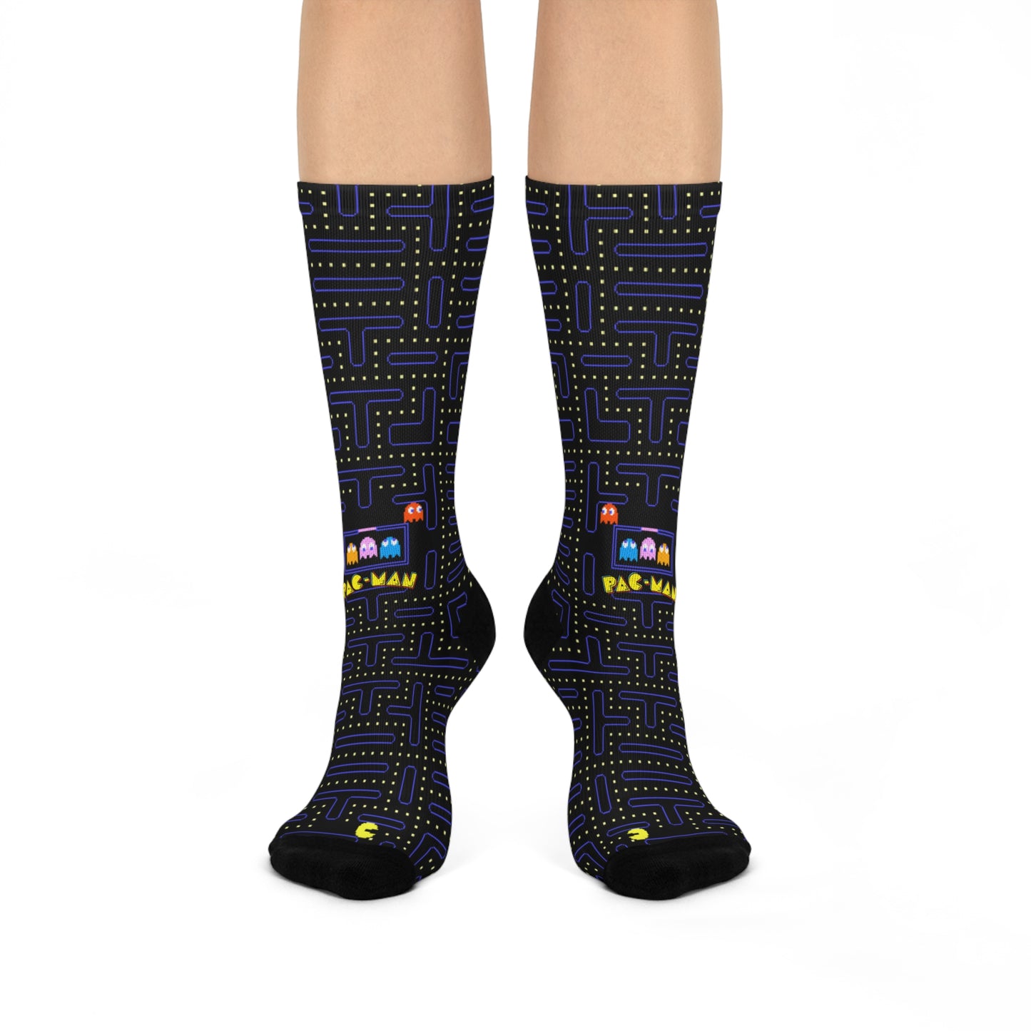 Pac-Man Inspired Cushioned Crew Socks