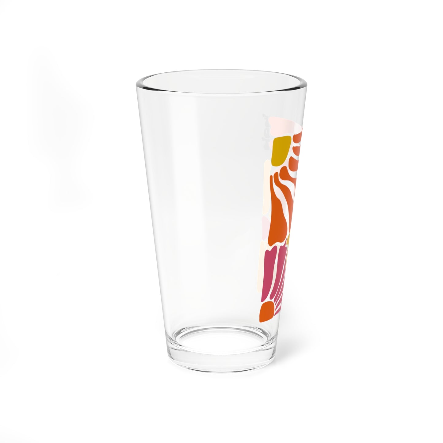 ‘FDT’ Colorful Floral Pint Glass