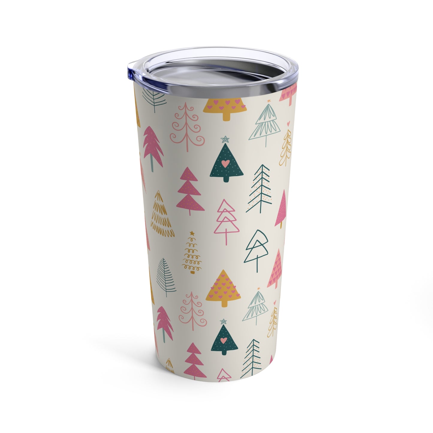 Holiday Tumbler, 20oz - Whimsy Christmas Trees